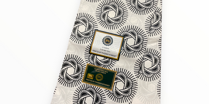 African Prints - Black / White Weave  - Mitex Holland