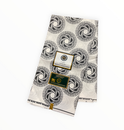 African Prints - Black / White Weave  - Mitex Holland