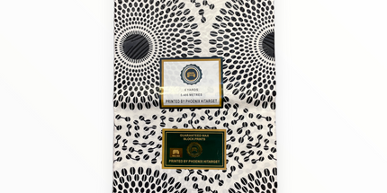 African Prints - Black / White Weave  - Mitex Holland