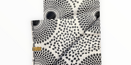 African Prints - Black / White Weave  - Mitex Holland