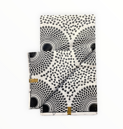 African Prints - Black / White Weave  - Mitex Holland