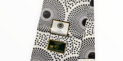 African Prints - Black / White Weave  - Mitex Holland