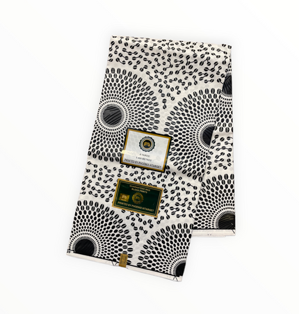 African Prints - Black / White Weave  - Mitex Holland