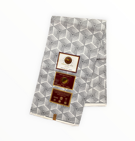 African Prints - Black / White Weave  - Mitex Holland