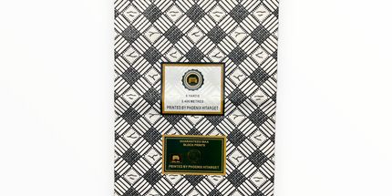 African Prints - Black / White Weave  - Mitex Holland