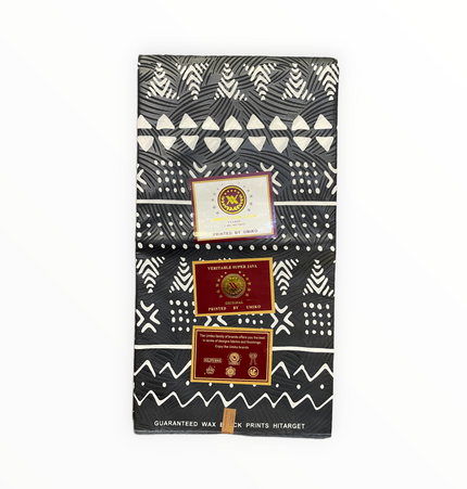 African Prints - Black / White Weave  - Mitex Holland
