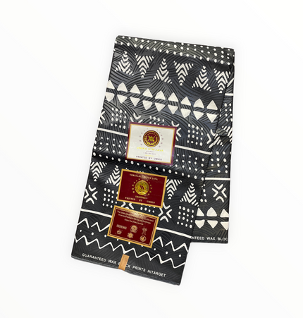 African Prints - Black / White Weave  - Mitex Holland