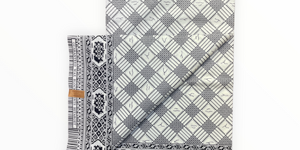 African Prints - Black / White Weave  - Mitex Holland