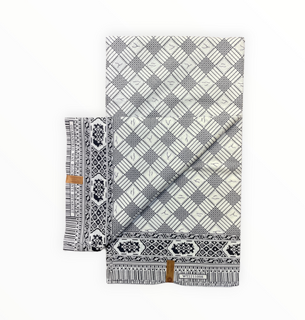 African Prints - Black / White Weave  - Mitex Holland