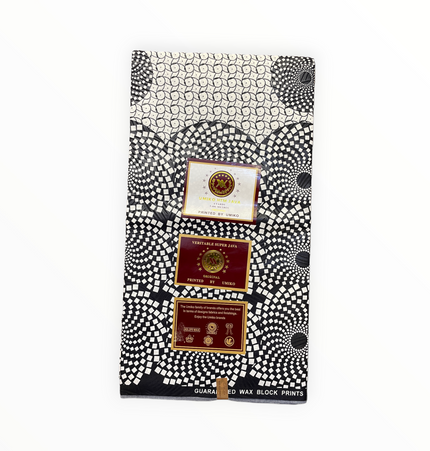 African Prints - Black / White Weave  - Mitex Holland