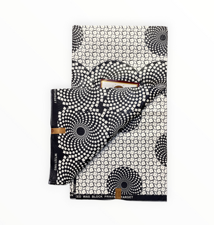 African Prints - Black / White Weave  - Mitex Holland