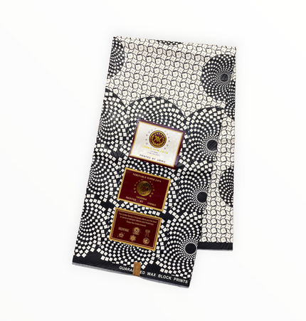 African Prints - Black / White Weave  - Mitex Holland