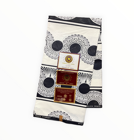 African Prints - Black / White Weave  - Mitex Holland