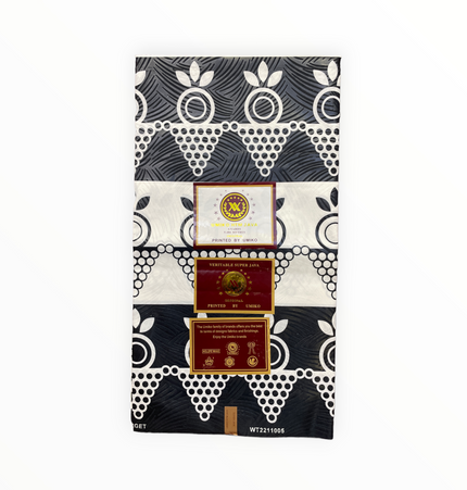 African Prints - Black / White Weave  - Mitex Holland