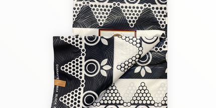 African Prints - Black / White Weave  - Mitex Holland