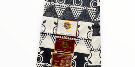 African Prints - Black / White Weave  - Mitex Holland