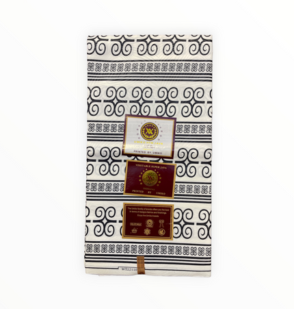 African Prints - Black / White Weave  - Mitex Holland