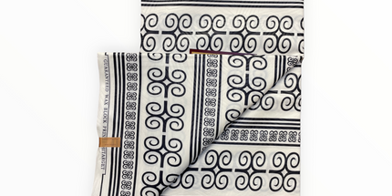 African Prints - Black / White Weave  - Mitex Holland