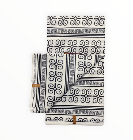 African Prints - Black / White Weave  - Mitex Holland