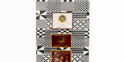 African Prints - Black / White Weave  - Mitex Holland