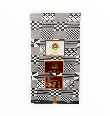 African Prints - Black / White Weave  - Mitex Holland
