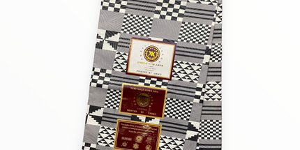 African Prints - Black / White Weave  - Mitex Holland