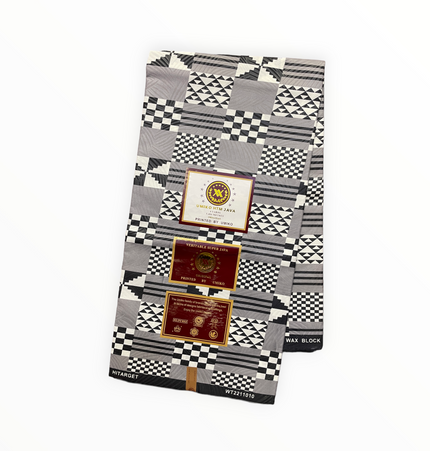 African Prints - Black / White Weave  - Mitex Holland