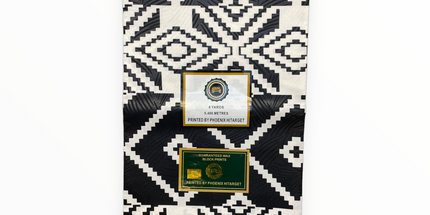 African Prints - Black / White Weave  - Mitex Holland