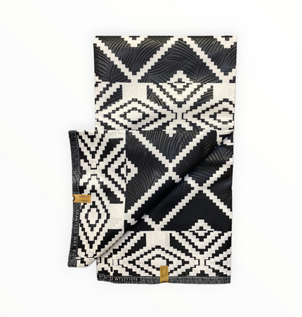 African Prints - Black / White Weave  - Mitex Holland