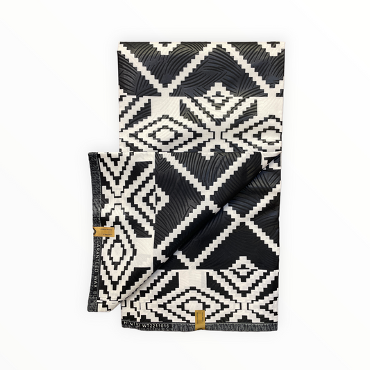 African Prints - Black / White Weave  - Mitex Holland