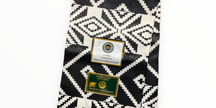 African Prints - Black / White Weave  - Mitex Holland