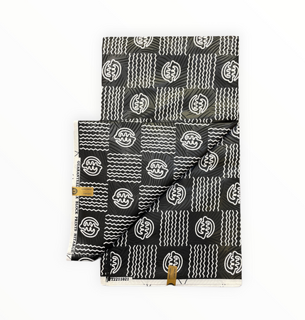 African Prints - Black / White Weave  - Mitex Holland