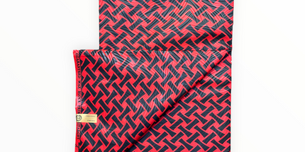African Prints - Black / red weave  - Mitex Holland