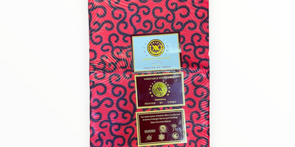 African Prints - Black / red weave  - Mitex Holland