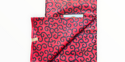 African Prints - Black / red weave  - Mitex Holland