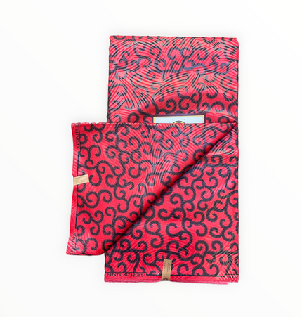 African Prints - Black / red weave  - Mitex Holland